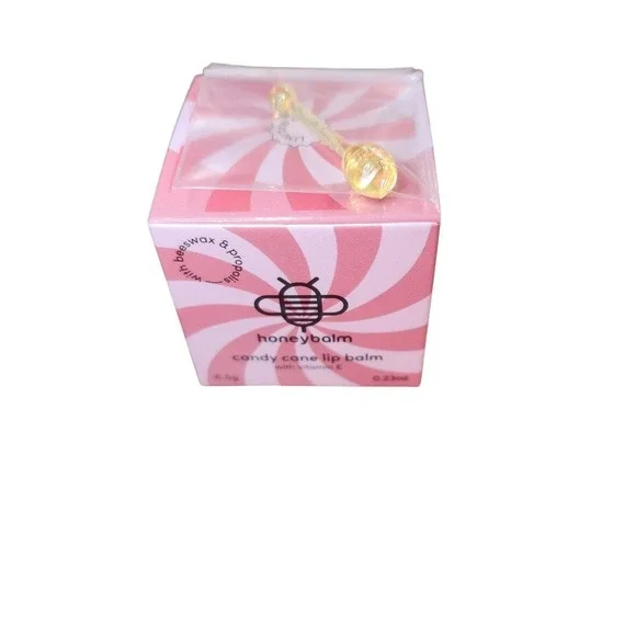 Honeybalm Candy Cane Lip Balm + Gold Applicator | Holiday Stocking Stuffer - Picture 3 of 7